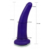 Фиолетовая гладкая изогнутая насадка-плаг - 13,3 см. - LOVETOY (А-Полимер) - купить с доставкой в Набережных Челнах