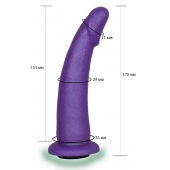 Фиолетовая гладкая изогнутая насадка-плаг - 17 см. - LOVETOY (А-Полимер) - купить с доставкой в Набережных Челнах