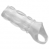 Насадка на пенис с кольцом для мошонки Clear Sensations Enhancer Sex Sleeve - 11,5 см. - XR Brands - в Набережных Челнах купить с доставкой