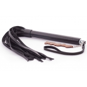 Черная кожаная плеть  Индиго  - 50 см. - Crazy Handmade - купить с доставкой в Набережных Челнах