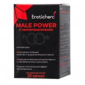 Капсулы для мужчин Erotichard male power с пантогематогеном - 20 капсул (0,370 гр.) - Erotic Hard - купить с доставкой в Набережных Челнах