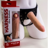 Страпон Харнесс из трусиков и насадки-фаллоса - 17,5 см. - LOVETOY (А-Полимер) - купить с доставкой в Набережных Челнах