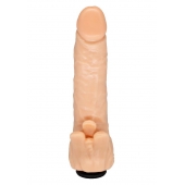 Телесная гелевая насадка-фаллос с клиторальными лепестками - 18,5 см. - LOVETOY (А-Полимер) - купить с доставкой в Набережных Челнах