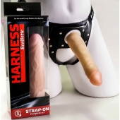 Телесная насадка-фаллос на трусиках с плугом - 16,5 см. - LOVETOY (А-Полимер) - купить с доставкой в Набережных Челнах