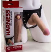 Страпон Harness из двух предметов: трусики с плугом и насадка-фаллос - 17 см. - LOVETOY (А-Полимер) - купить с доставкой в Набережных Челнах