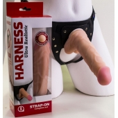 Страпон Harness из двух предметов: регулируемые трусики и насадка-фаллос - 17,5 см. - LOVETOY (А-Полимер) - купить с доставкой в Набережных Челнах