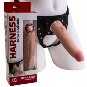 Реалистичный страпон Harness из трусиков и насадки-фаллоса - 18,5 см. - LOVETOY (А-Полимер) - купить с доставкой в Набережных Челнах