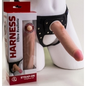 Реалистичный страпон Harness из трусиков и насадки-фаллоса - 18,5 см. - LOVETOY (А-Полимер) - купить с доставкой в Набережных Челнах