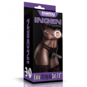 Женский темнокожий страпон Easy Strapon Set 7 Inch - 18 см. - Lovetoy - купить с доставкой в Набережных Челнах