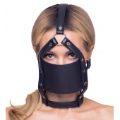 Черный намордник с кляпом-шаром Head Harness With A Gag - Orion - купить с доставкой в Набережных Челнах