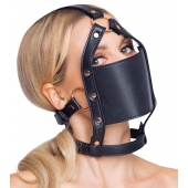 Черный намордник с кляпом-шаром Head Harness With A Gag - Orion - купить с доставкой в Набережных Челнах