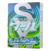 Презервативы Sagami Xtreme Mint с ароматом мяты - 3 шт. - Sagami - купить с доставкой в Набережных Челнах