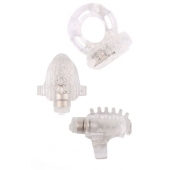 Набор из 3 прозрачных эрекционных колец с вибрацией Teasers Ring Kit - Chisa - в Набережных Челнах купить с доставкой