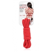 Красная хлопковая веревка для связывания - 3 м. - Lux Fetish - купить с доставкой в Набережных Челнах
