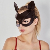 Коричневая кожаная маска  Кошечка - Sitabella - купить с доставкой в Набережных Челнах
