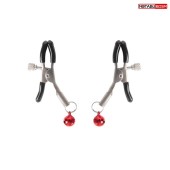 Серебристые зажимы на соски с шариками - Notabu - купить с доставкой в Набережных Челнах