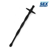 Черный силиконовый уретральный стимулятор - 15 см. - Sex Expert - купить с доставкой в Набережных Челнах