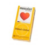 Презервативы с колечками и пупырышками Masculan Ribbed+Dotted - 10 шт. - Masculan - купить с доставкой в Набережных Челнах