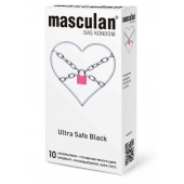 Ультрапрочные презервативы Masculan Ultra Safe Black - 10 шт. - Masculan - купить с доставкой в Набережных Челнах