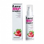 Съедобное согревающее массажное масло Love Me Tender Strawberry с ароматом клубники - 100 мл. - Love to Love - купить с доставкой в Набережных Челнах