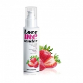 Съедобное согревающее массажное масло Love Me Tender Strawberry с ароматом клубники - 100 мл. - Love to Love - купить с доставкой в Набережных Челнах