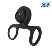Черная вибронасадка на пенис Sex Expert - Sex Expert - в Набережных Челнах купить с доставкой