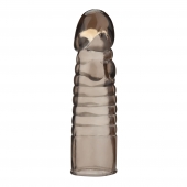 Дымчатая насадка-удлинитель Ribbed Realistic Penis Enhancing Sleeve Extension - 15,2 см. - BlueLine - в Набережных Челнах купить с доставкой