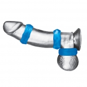Комплект из трех голубых колец для эрекции 3-Pack Nuts   Bolts Stretch Cock Ring Set - BlueLine - в Набережных Челнах купить с доставкой