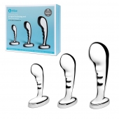 Набор из 3 стальных стимуляторов простаты Stainless Steel P-spot Training Set - b-Vibe - в Набережных Челнах купить с доставкой