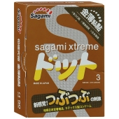 Презервативы Sagami Xtreme FEEL UP с точечной текстурой и линиями прилегания - 3 шт. - Sagami - купить с доставкой в Набережных Челнах