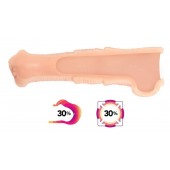 Телесная фантазийная насадка на член Cock Sleeve Size L - KOKOS - в Набережных Челнах купить с доставкой