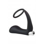 Черное эрекционное кольцо с вибропробкой Vibrating Anal Plug With Cockring - Dream Toys - в Набережных Челнах купить с доставкой