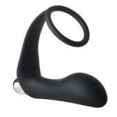 Черное эрекционное кольцо с вибропробкой Vibrating Anal Plug With Cockring - Dream Toys - в Набережных Челнах купить с доставкой