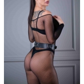 Черный кожаный пояс Sex Game - БДСМ Арсенал - купить с доставкой в Набережных Челнах