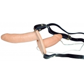 Телесный женский страпон с вагинальной пробкой Strap-On Duo - 15 см. - Orion - купить с доставкой в Набережных Челнах