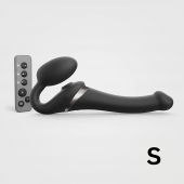 Черный безремневой страпон Multi Orgasm Size S с клиторальной стимуляцией - Strap-on-me - купить с доставкой в Набережных Челнах