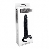Чёрная насадка-фаллос для двойного проникновения INFLATABLE DILDO SLIM DONG  - 13,5 см. - Toyz4lovers - в Набережных Челнах купить с доставкой