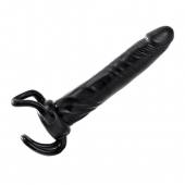 Чёрная насадка-фаллос для двойного проникновения INFLATABLE DILDO SLIM DONG  - 13,5 см. - Toyz4lovers - в Набережных Челнах купить с доставкой