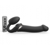 Черный безремневой страпон Multi Orgasm Size L с клиторальной стимуляцией - Strap-on-me - купить с доставкой в Набережных Челнах