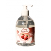 Лубрикант на водной снове Love Protection Strawberry с ароматом клубники - 300 мл. - Lola Games - купить с доставкой в Набережных Челнах