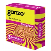 Презервативы с анестетиком для продления удовольствия Ganzo Long Love - 3 шт. - Ganzo - купить с доставкой в Набережных Челнах