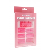 Набор из 7 розовых насадок на пенис ONE-A-DAY PENIS SLEEVES PINK - Seven Creations - в Набережных Челнах купить с доставкой