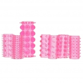 Набор из 7 розовых насадок на пенис ONE-A-DAY PENIS SLEEVES PINK - Seven Creations - в Набережных Челнах купить с доставкой