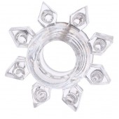 Прозрачное гелевое эрекционное кольцо-звезда - Toyfa Basic - в Набережных Челнах купить с доставкой