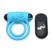 Голубое эрекционное виброкольцо 28X Remote Control Vibrating Cock Ring   Bullet - XR Brands - в Набережных Челнах купить с доставкой