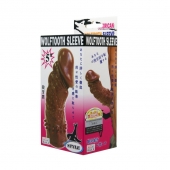 Коричневая насадка на пенис Wolftooth Sleeve - 13 см. - Baile - в Набережных Челнах купить с доставкой