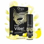 Съедобный жидкий вибратор Dual Vibe! со вкусом лимонного джина с тоником - 15 мл. - ORGIE - купить с доставкой в Набережных Челнах