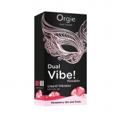 Съедобный жидкий вибратор Dual Vibe! со вкусом клубничного джина с тоником - 15 мл. - ORGIE - купить с доставкой в Набережных Челнах