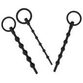 Набор из 3 черных силиконовых уретральных стимуляторов Training Set - Orion - купить с доставкой в Набережных Челнах