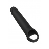 Черная насадка-удлинитель с вибрацией Vibrating Extender With Remote - Dream Toys - в Набережных Челнах купить с доставкой